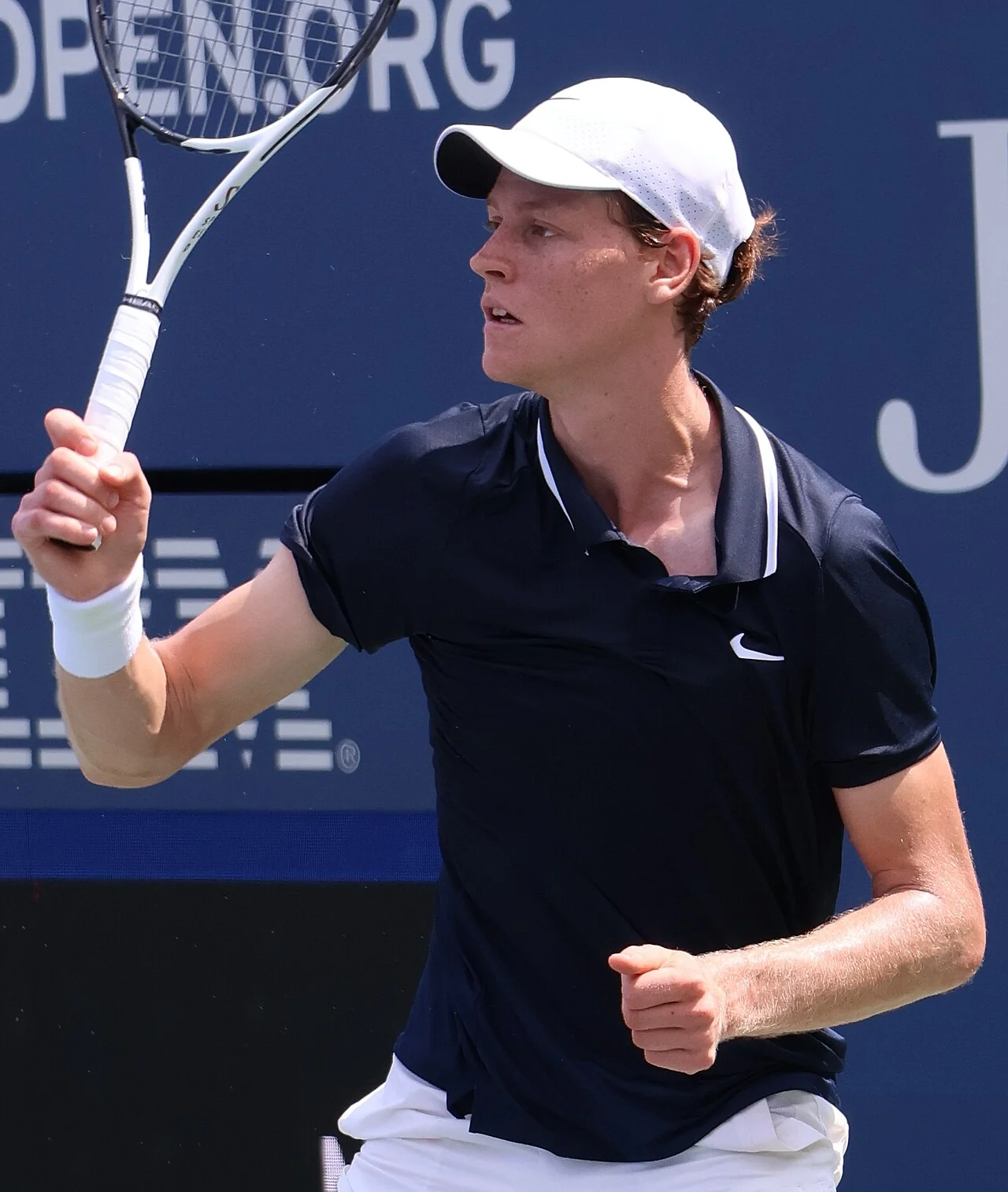 Jannik Sinner à l’entraînement avant l’US Open, en août 2024. Photographie d’archive.